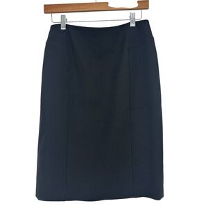 Halogen Black Pencil Skirt‎ Size 4 Thicker Lined Knee Length Professional Office